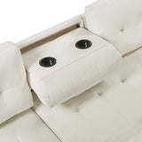 Elara Beige 2-Piece Reversible LAF Sectional with Hidden Storage and Pull-out Bed from Homelegance - Luna Furniture