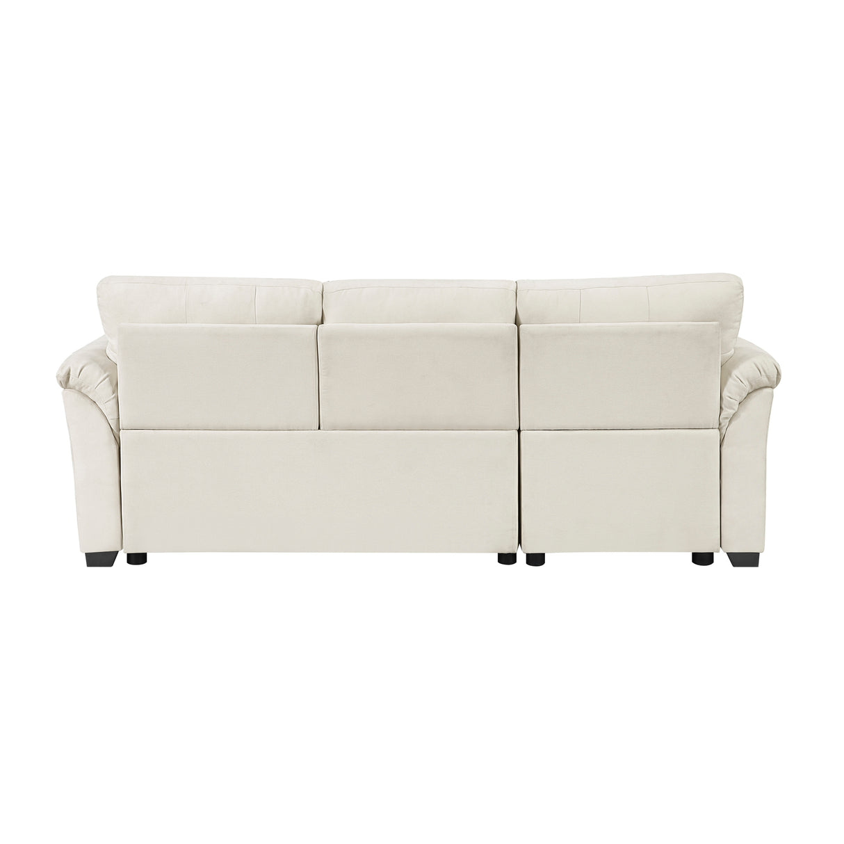Elara Beige 2-Piece Reversible RAF Sectional with Hidden Storage and Pull-out Bed from Homelegance - Luna Furniture