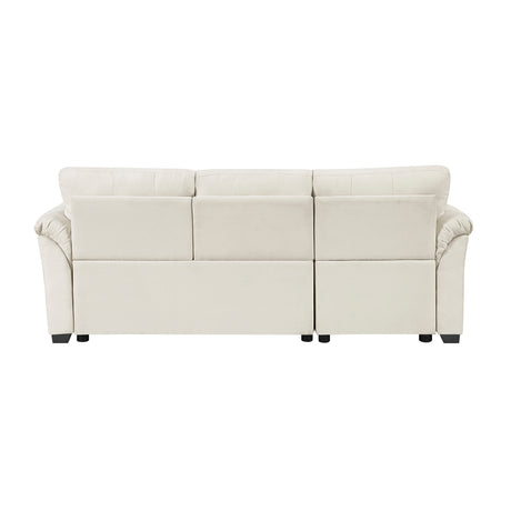 Elara Beige 2-Piece Reversible RAF Sectional with Hidden Storage and Pull-out Bed from Homelegance - Luna Furniture