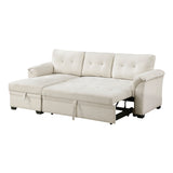 Elara Beige 2-Piece Reversible RAF Sectional with Hidden Storage and Pull-out Bed from Homelegance - Luna Furniture