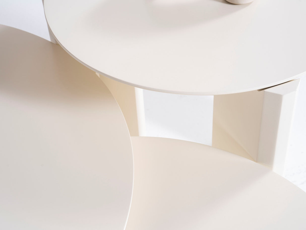 Elara Cream 3-Piece Coffee Table Set from Nova Furniture - Luna Furniture