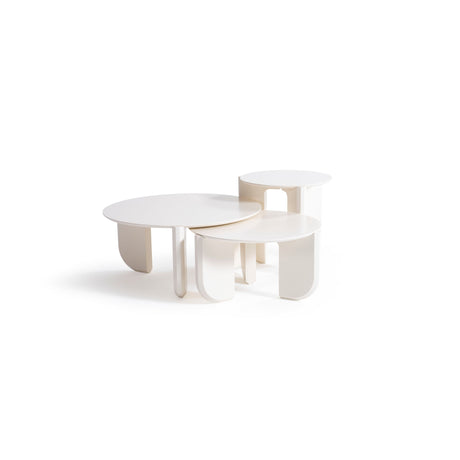 Elara Cream 3-Piece Coffee Table Set from Nova Furniture - Luna Furniture