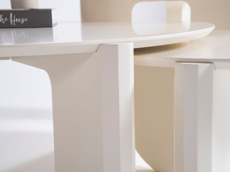 Elara Cream 3-Piece Coffee Table Set from Nova Furniture - Luna Furniture