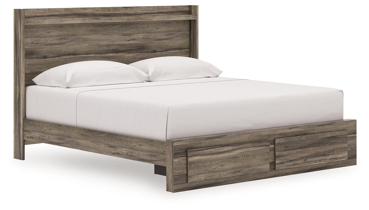 Elbrim Brown King Panel Storage Bed from Ashley - Luna Furniture