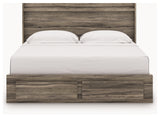 Elbrim Brown King Panel Storage Bed from Ashley - Luna Furniture