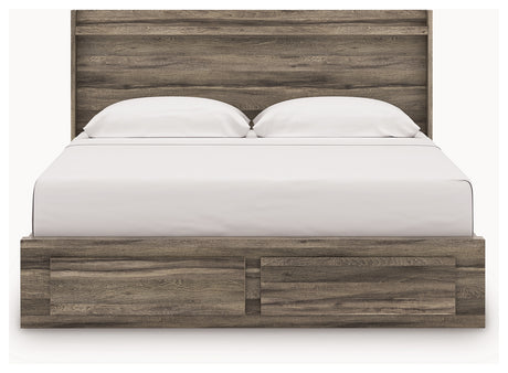 Elbrim Brown King Panel Storage Bed from Ashley - Luna Furniture