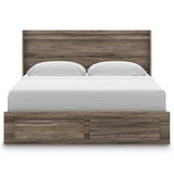 Elbrim Brown King Panel Storage Bed from Ashley - Luna Furniture
