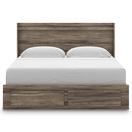 Elbrim Brown King Panel Storage Bed from Ashley - Luna Furniture