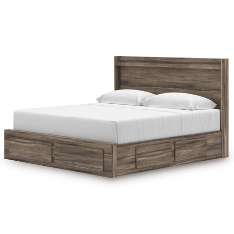 Elbrim Brown King Panel Storage Bed from Ashley - Luna Furniture
