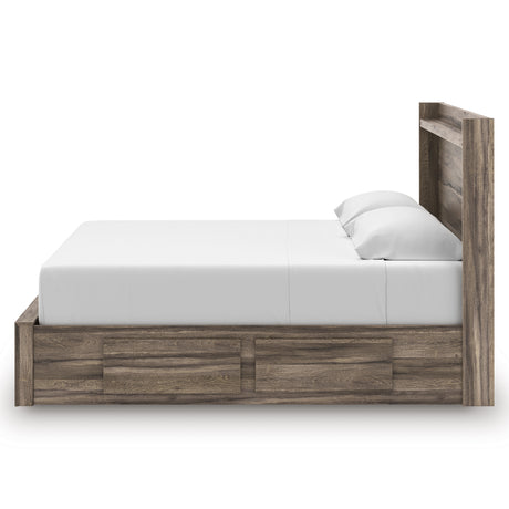Elbrim Brown King Panel Storage Bed from Ashley - Luna Furniture