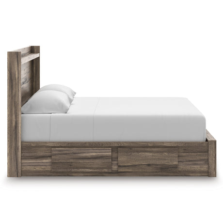 Elbrim Brown King Panel Storage Bed from Ashley - Luna Furniture