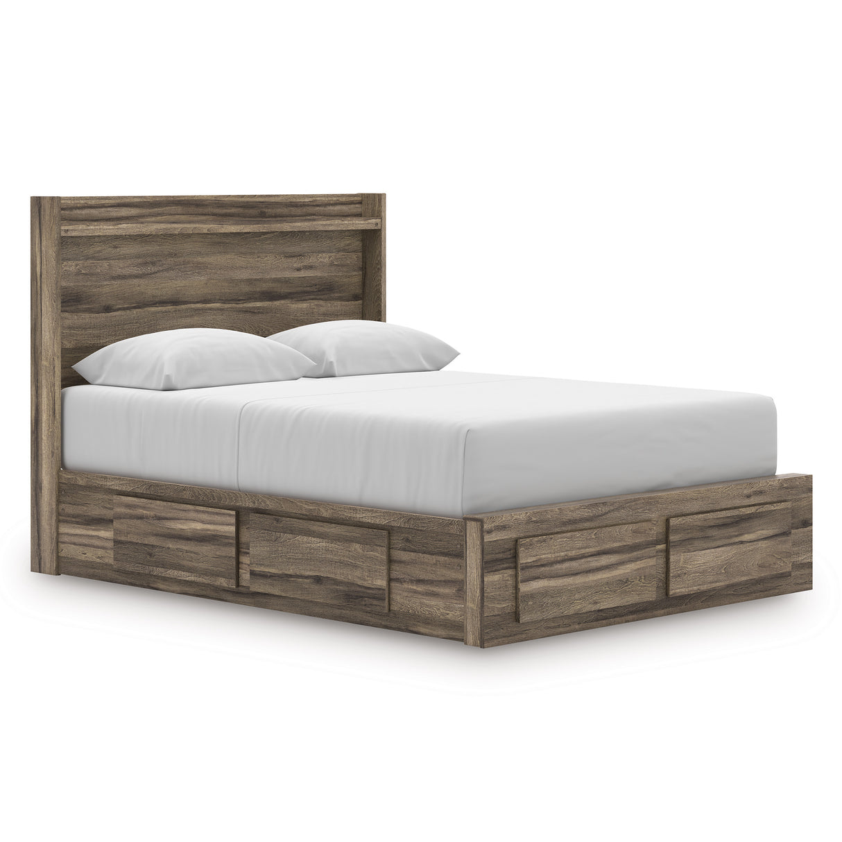 Elbrim Brown Queen Panel Storage Bed from Ashley - Luna Furniture