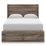 Elbrim Brown Queen Panel Storage Bed from Ashley - Luna Furniture