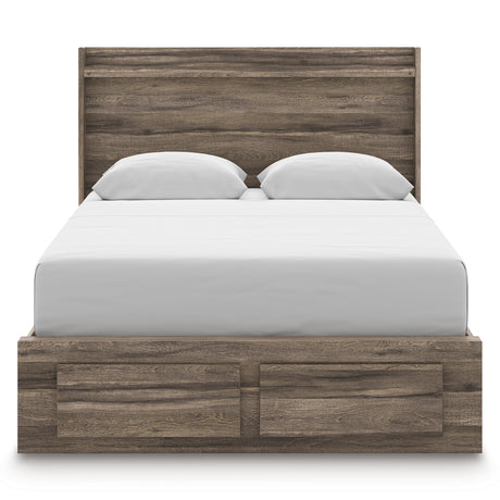 Elbrim Brown Queen Panel Storage Bed from Ashley - Luna Furniture