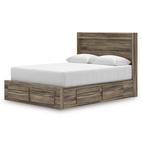 Elbrim Brown Queen Panel Storage Bed from Ashley - Luna Furniture