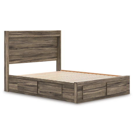 Elbrim Brown Queen Panel Storage Bed from Ashley - Luna Furniture