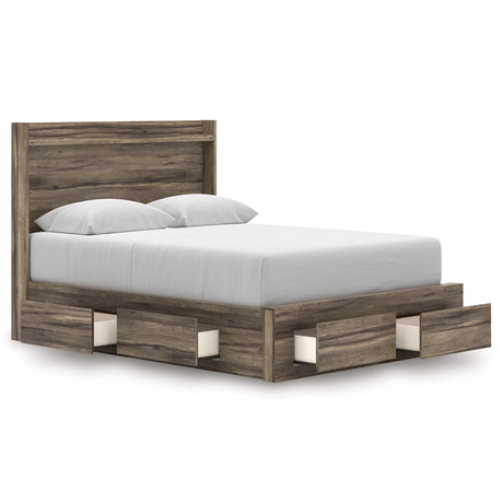 Elbrim Brown Queen Panel Storage Bed from Ashley - Luna Furniture