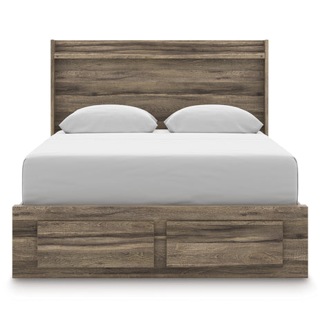 Elbrim Brown Queen Panel Storage Bed from Ashley - Luna Furniture