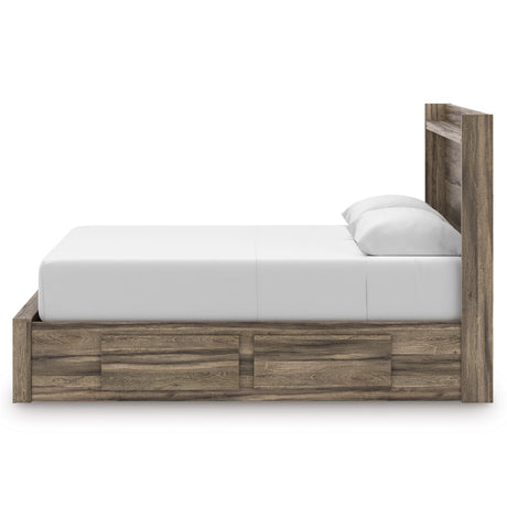 Elbrim Brown Queen Panel Storage Bed from Ashley - Luna Furniture