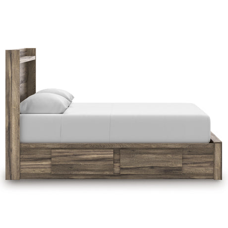 Elbrim Brown Queen Panel Storage Bed from Ashley - Luna Furniture