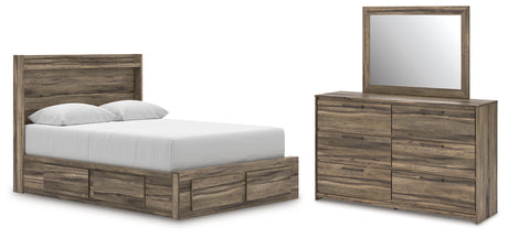 Elbrim Queen Panel Storage Bed, Dresser and Mirror from Ashley - Luna Furniture