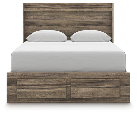 Elbrim Queen Panel Storage Bed, Dresser and Mirror from Ashley - Luna Furniture