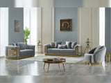 Elegance 3-pieces (Sofa & Loveseat & Chair) Livingroom Set in Light Grey from Furnia - Luna Furniture