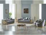 Elegance Stationary Sofa in Light Grey from Furnia - Luna Furniture