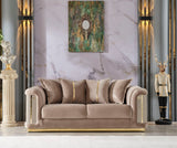 Elegance 3-pieces (Sofa & Loveseat & Chair) Livingroom Set in Beige from Furnia - Luna Furniture