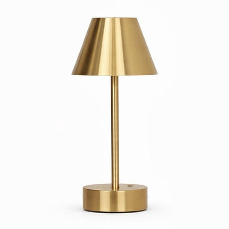 Elegance Plated Brass Rechargeable LED Table Lamp from Ashcroft Furniture - Luna Furniture