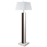 Elena Brown 67-inch Square Tapered Mirrored Floor Lamp from Coaster - Luna Furniture