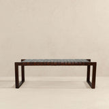 Christina Tan Leather Bench from Midinmod - Luna Furniture