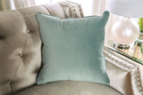 Elicia Champagne/Turquoise Loveseat from Furniture of America - Luna Furniture