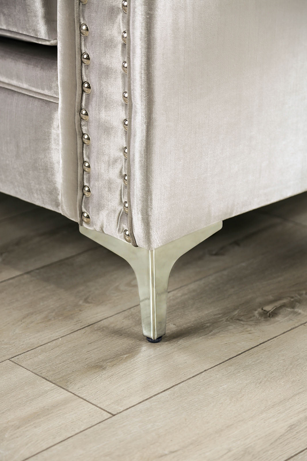 Elicia Silver Loveseat from Furniture of America - Luna Furniture