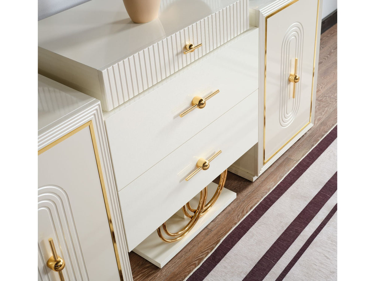 Marsel Diningroom Consol With Mirror from Furnia - Luna Furniture