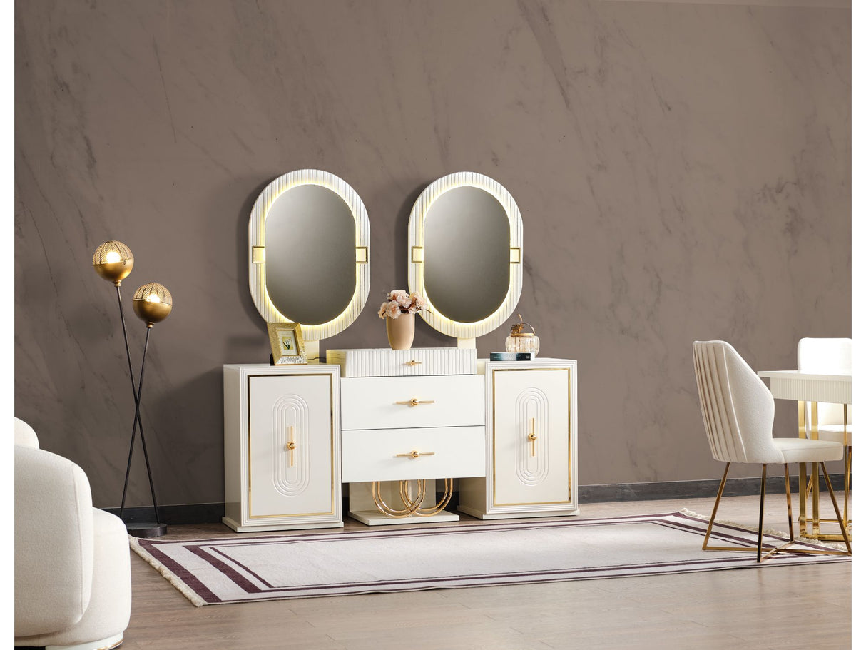 Marsel Diningroom Consol With Mirror from Furnia - Luna Furniture