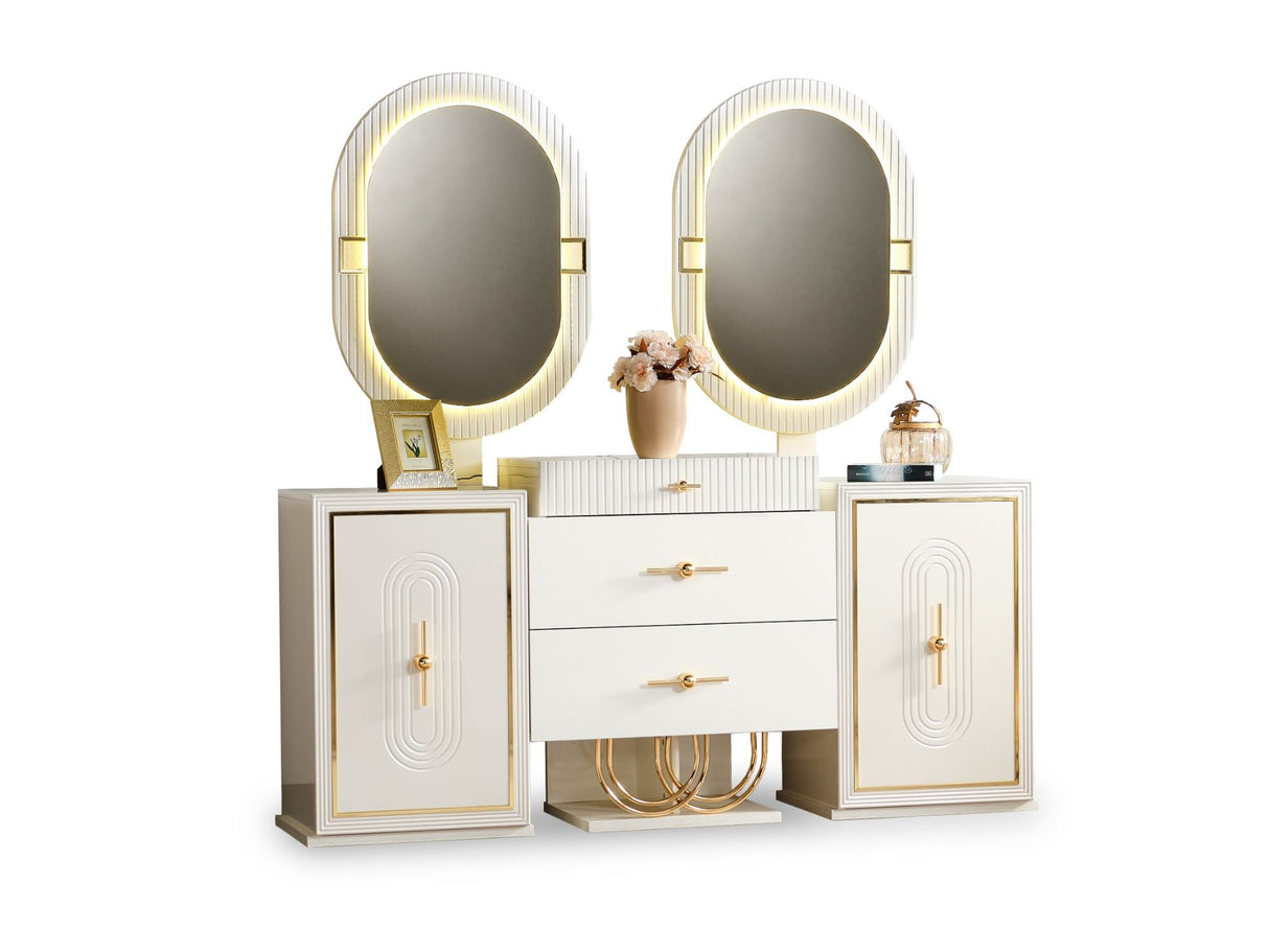 Marsel Diningroom Consol With Mirror from Furnia - Luna Furniture