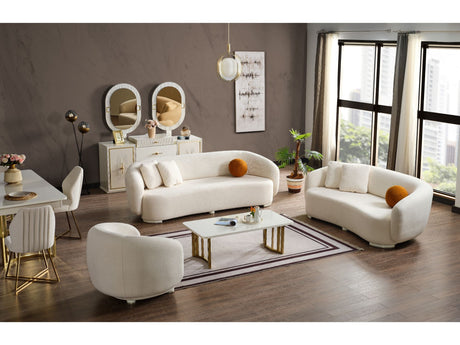 Marsel Coffee Table in Cream from Furnia - Luna Furniture