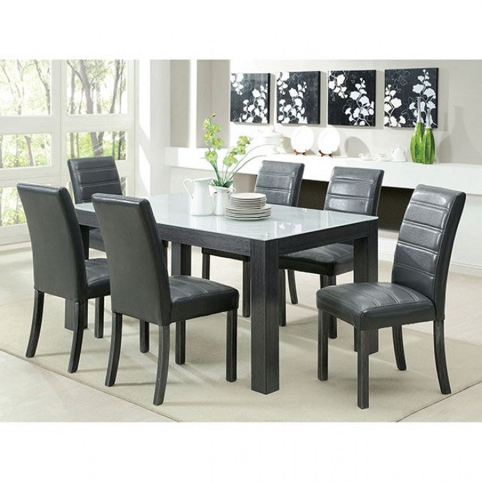 Elise Gray Dining Table from Furniture of America - Luna Furniture