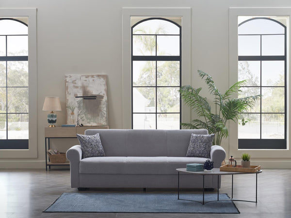 Elita Koopsi Light Gray 3-Seat Sleeper Sofa