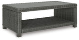 Elite Park Outdoor Coffee Table with 2 End Tables in Gray from Ashley Furniture - Luna Furniture