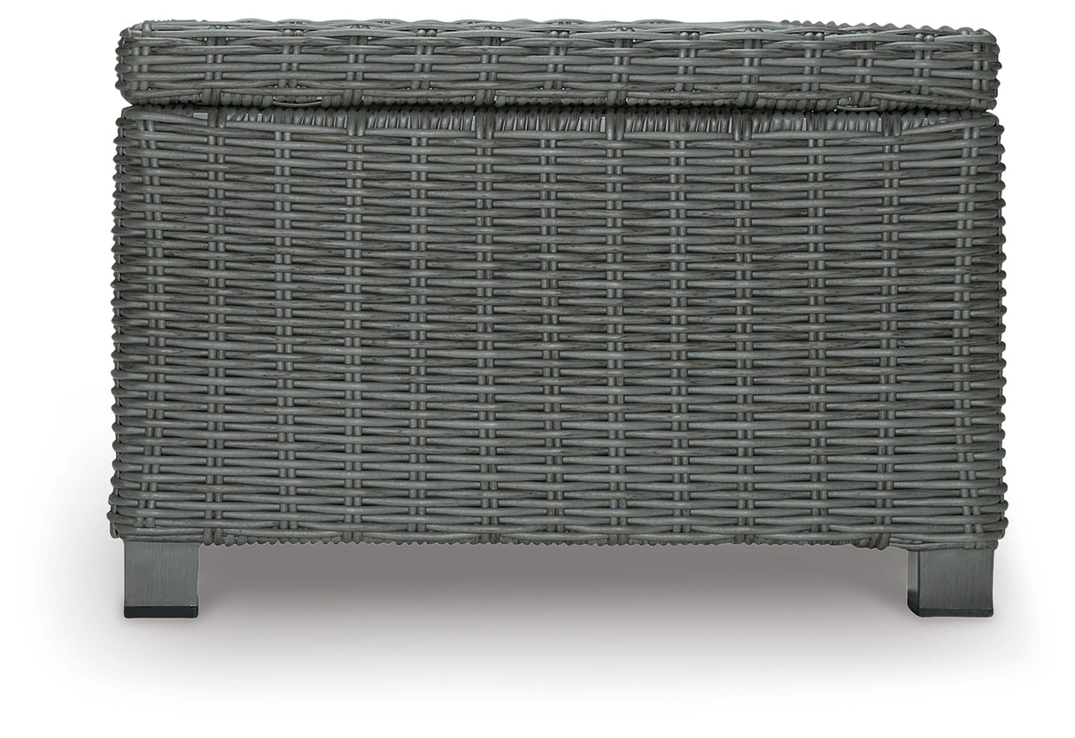 Elite Park Outdoor Coffee Table with 2 End Tables in Gray from Ashley Furniture - Luna Furniture