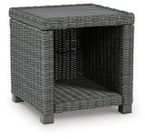 Elite Park Outdoor Coffee Table with 2 End Tables in Gray from Ashley Furniture - Luna Furniture