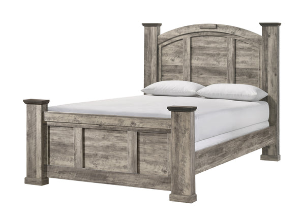 Ella-Mae Beige/Brown King Poster Bed