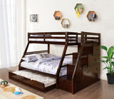Ellington Espresso Twin/Full Bunk Bed from Furniture of America - Luna Furniture