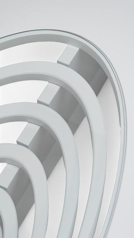 Ellipse White Sculptural Coffee Table from Nova Furniture - Luna Furniture
