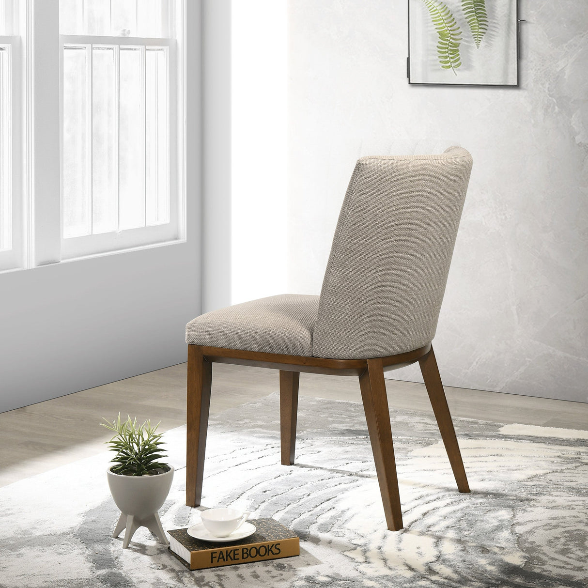 Elmwood Cream Fabric Dining Chair (Set Of 2) from Midinmod - Luna Furniture