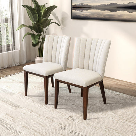 Elmwood Beige Fabric Dining Chair (Set Of 2) from Ashcroft Furniture - Luna Furniture