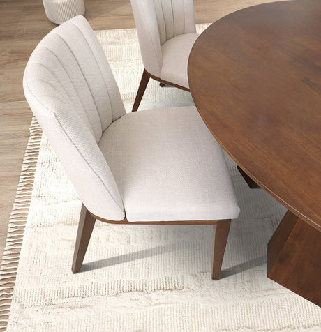 Elmwood Beige Fabric Dining Chair (Set Of 2) from Ashcroft Furniture - Luna Furniture
