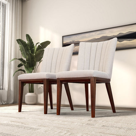 Elmwood Beige Fabric Dining Chair (Set Of 2) from Ashcroft Furniture - Luna Furniture